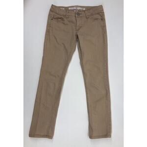 Mossimo Sz 1 Tan Skinny Ankle Pants Jeans Fit 6 Style Cotton Stretch 25" inseam